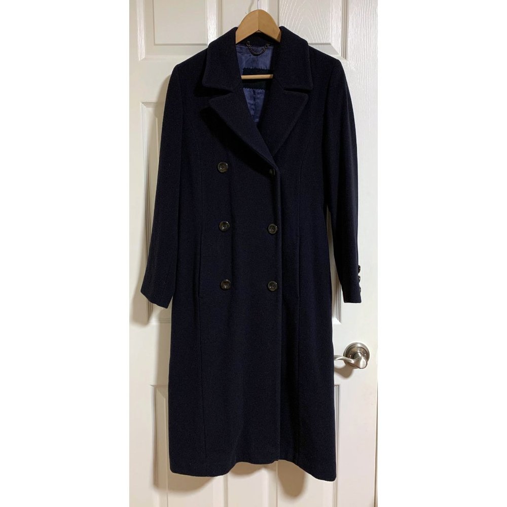 Vintage Woman Wool Long Coat, Finland - Picture 3 of 6
